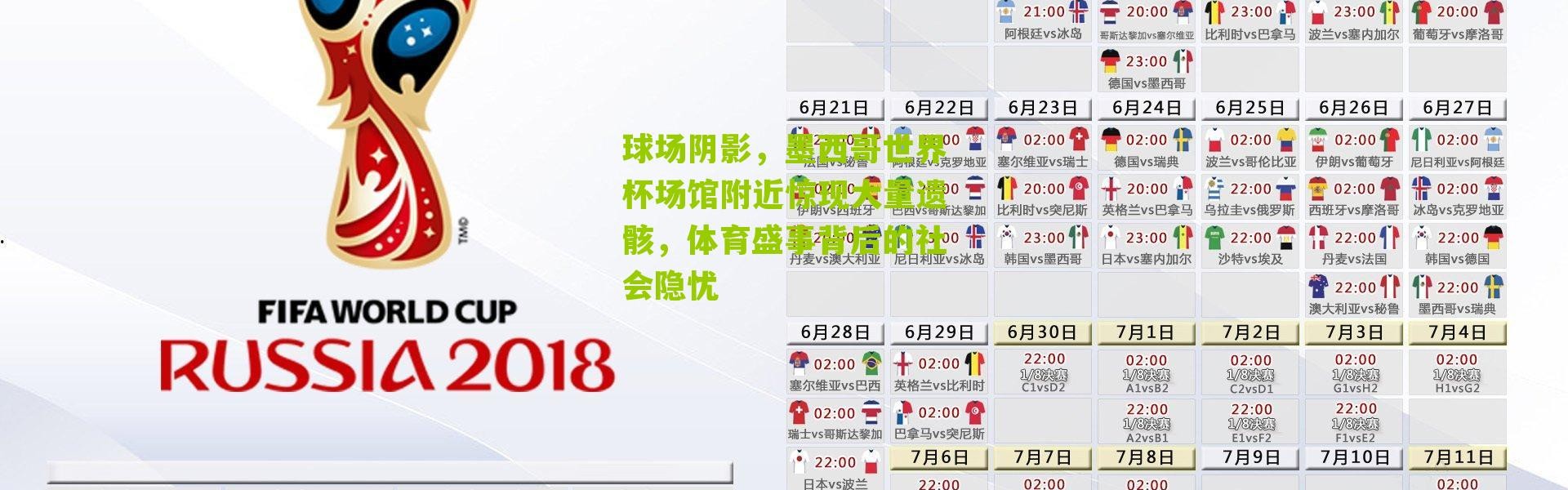 球场阴影，墨西哥世界杯场馆附近惊现大量遗骸，体育盛事背后的社会隐忧